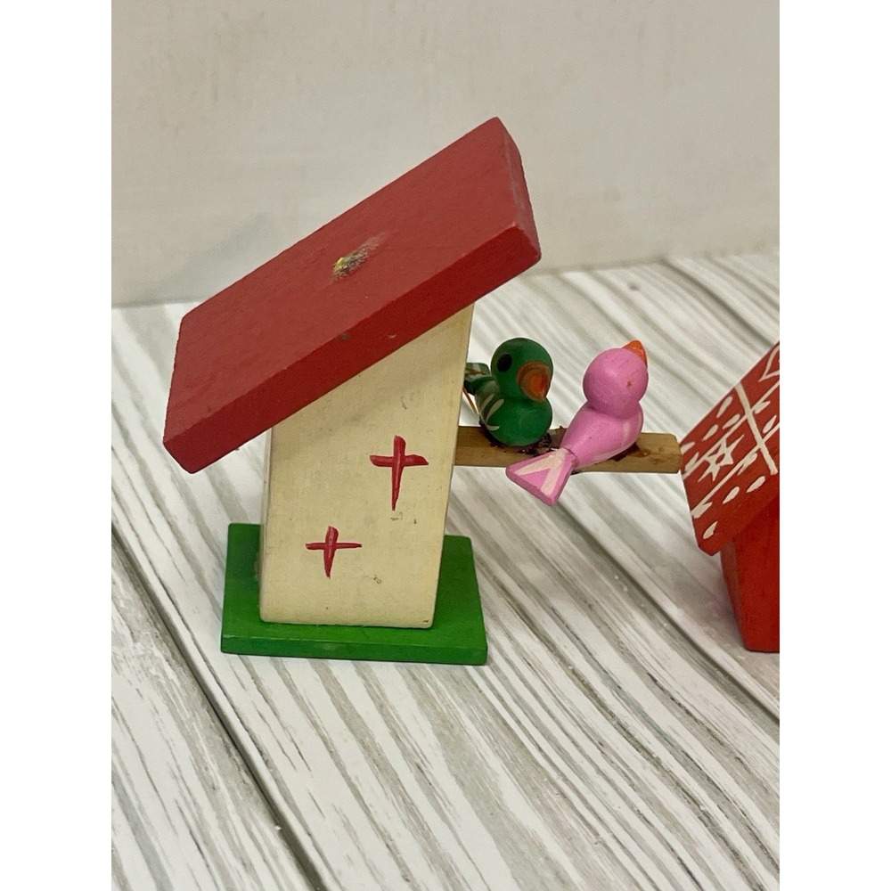 2 Vintage Ornaments Steinbach House Wooden Hand Made In Germany - Picture 4 of 9